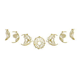 Wallity Simbolo-3 Accesorio Decorativo de Pared de Metal Dorado